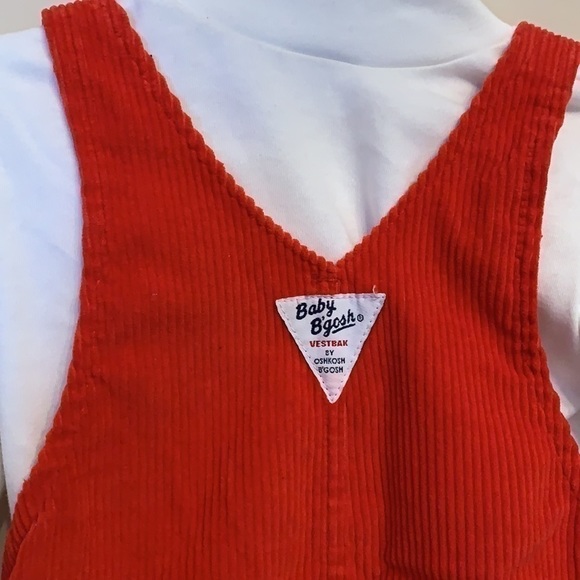 Vintage OshKosh B’gosh Baby B’gosh Red Cord Overall Set NWT - Picture 12 of 13